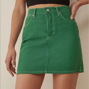 Reformation Cowboy High Rise Denim Mini